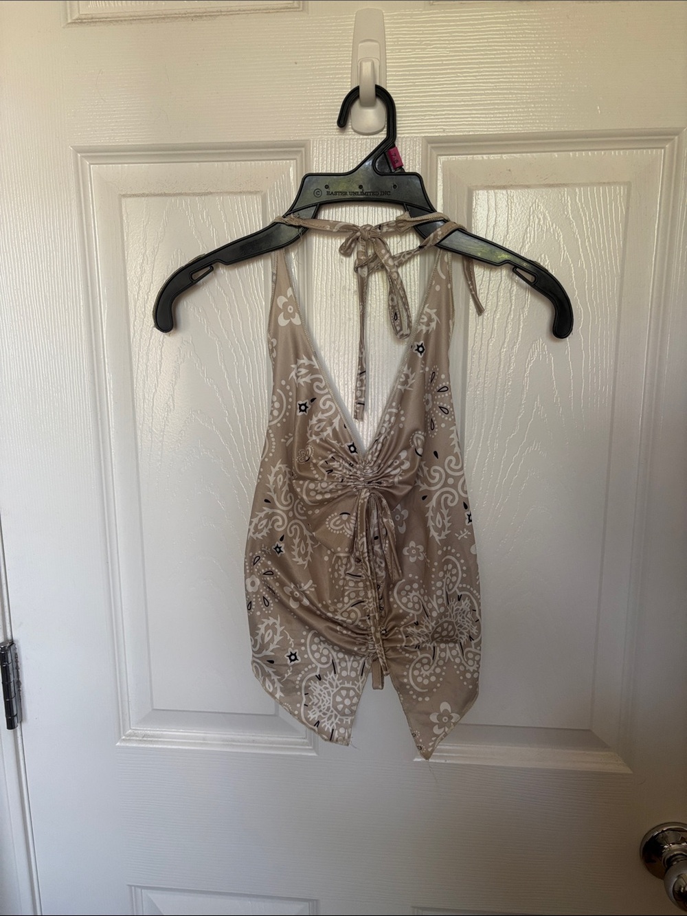 Beige Paisley Halter Top